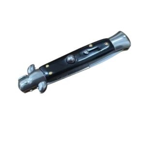 8,75 Zoll italienisches Stiletto Switch Taschenmesser Schwarz – Bild 3