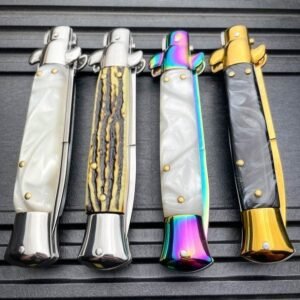 8,75 Zoll italienisches Stiletto-Taschenmesser mit automatischer Klinge – Bild 3