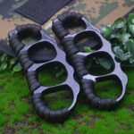 Small pea pod tiger head knuckle fist buckle ring,schlagring