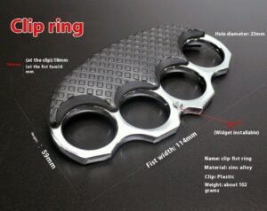 Clip non-slip metal knuckle duster equipment ring EDC,schlagring – Bild 2