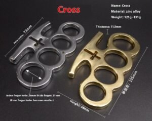 Cross shape outdoor self-defense brass knuckles EDC pocket tool,schlagring – Bild 6
