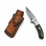 Damast-Klappmesser – Outdoor-Campingmesser mit hoher Härte