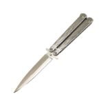 Doppelschneidiges Butterfly-Messer, UK-Silber