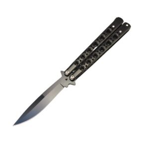BM 42 Balisong-Messer, Butterfly-Messer, Federriegel, Schwarz