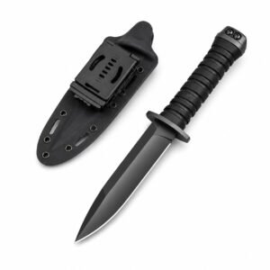 Alpha Tactical Black Knight panzerbrechendes Messer mit fester Klinge