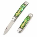AKC 8-Zoll-Messer mit seitlicher Hebelöffnung und Abalone-Griff