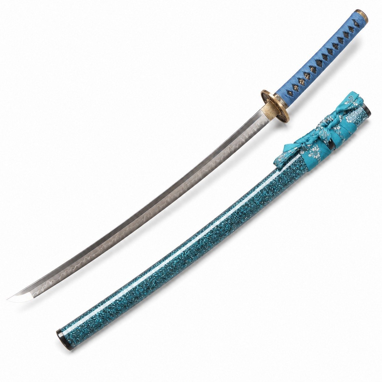46752-main-white-clean Ghost Handgefertigtes blaues Commander Samurai Messer mit fester Klinge