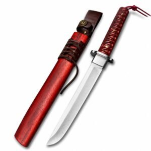 Honshu Red Demon Extreme-Core Samurai-Messer mit feststehender Klinge