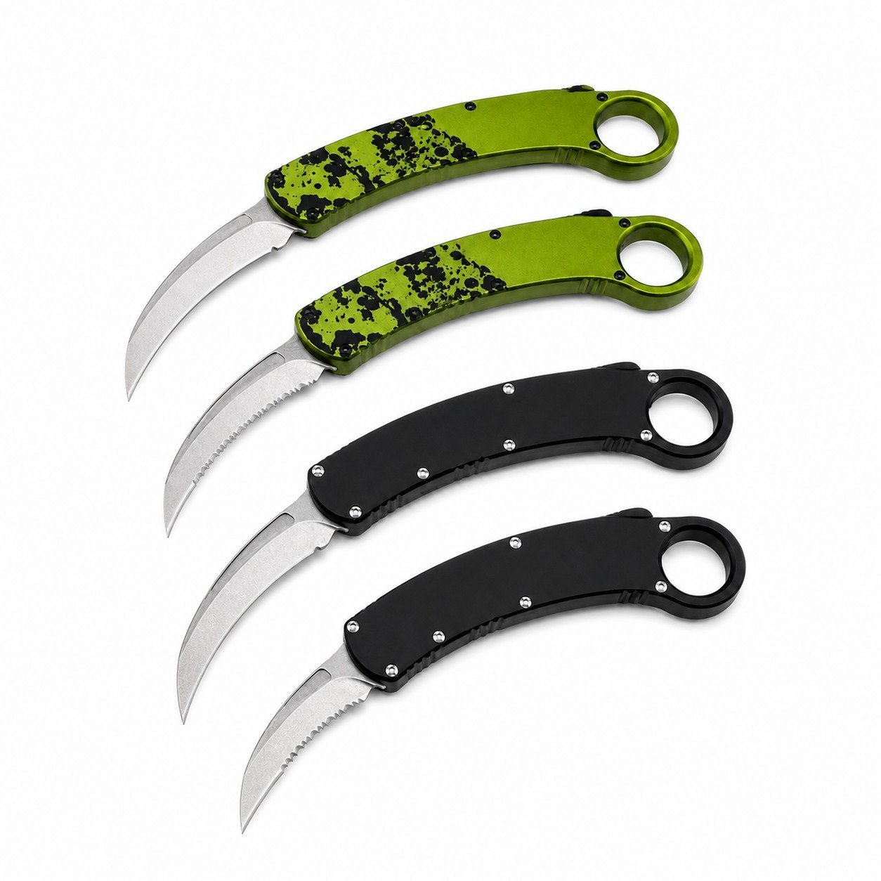 47564-main-white-clean Micro-Tech Eagle Claws Jump Straight Ahead Karambit-Messer