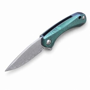 Mini-Damast-Klappmesser mit Titangriff