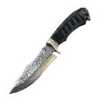 Black Skull Damaskus Damaskus geschmiedetes Messer Stahl Outdoor gerades Messer Camping tragbar
