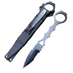Feststehendes Messer mit Ringgriff und Scheide